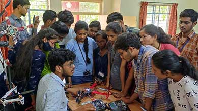 Skyy Rider conducted Drone Modelling workshop at MGIT Hyderabad.